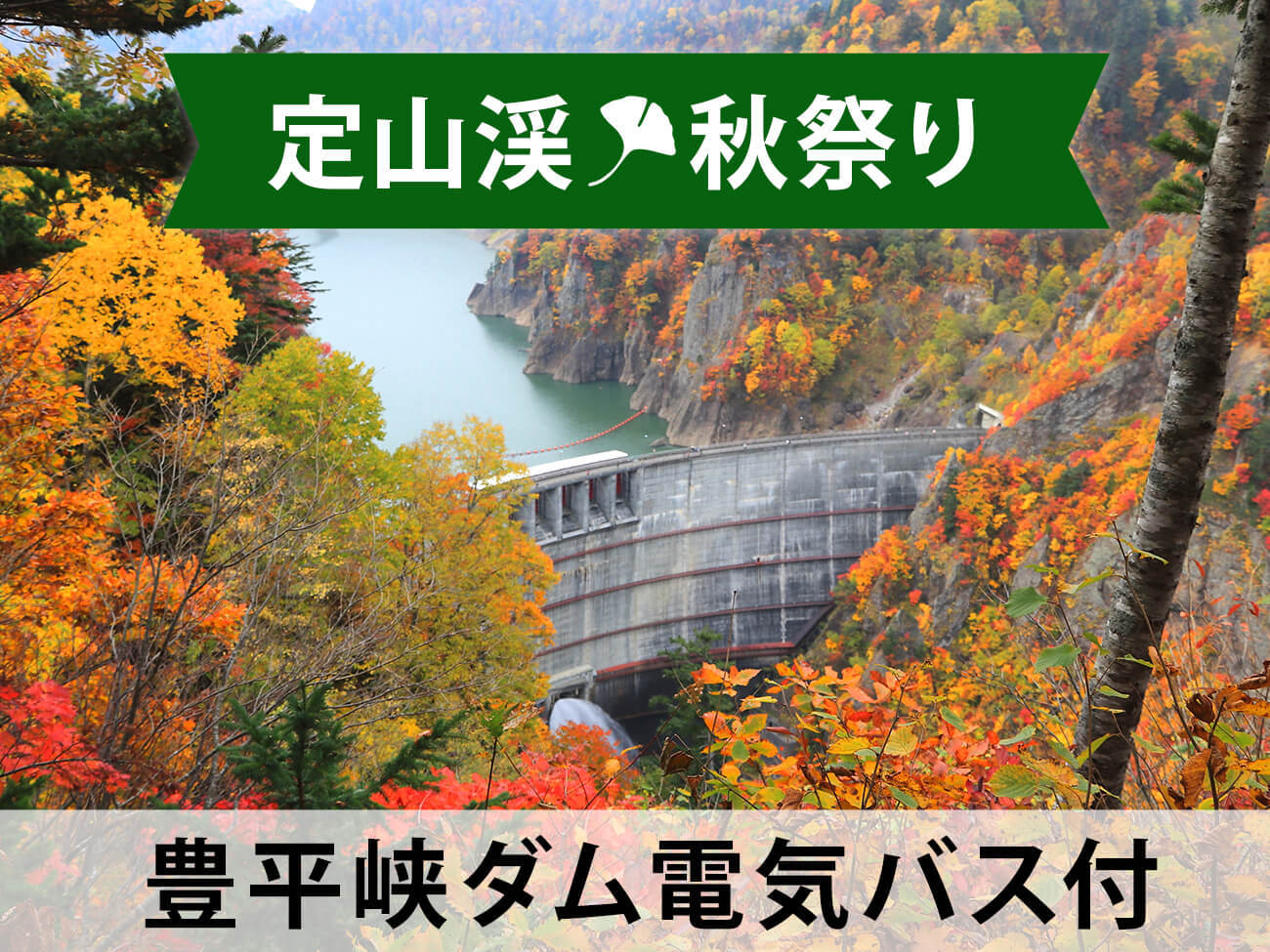 定山渓ビューホテル 【定山渓◆秋祭り】豊平峡電気バス乗車券付★ダム湖100選の絶景堪能！温泉＆秋ビュッフェで大満足！