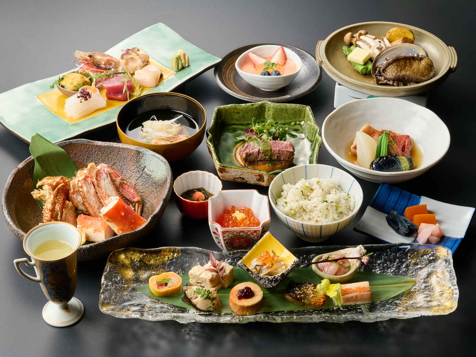 竹葉新葉亭 【竹葉の極上会席　竹みやび 】贅を尽くした至極の会席 鱈場蟹・牛肉・活蝦夷鮑・きんき他（1泊2食付）