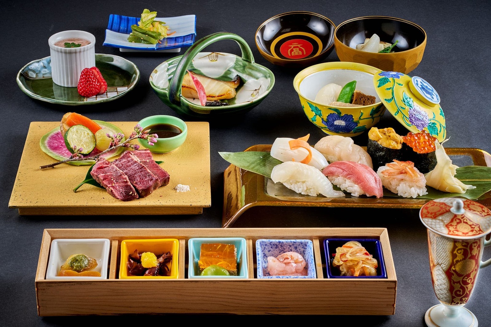 竹葉新葉亭 【寿司＆和牛会席】函館の旬と和牛に酔いしれる贅沢ご褒美会席プラン