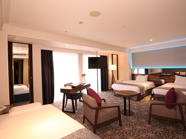 クインテッサホテル札幌 (Renovated)グランドツイン+ソファーベッド 禁煙
