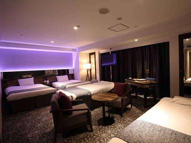 クインテッサホテル札幌 (Renovated)グランドツイン+ソファーベッドx...