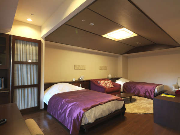 定山渓 鶴雅リゾートスパ 森の謌 【デラックスツイン】広々としたスタイリッシュなお部屋で...
