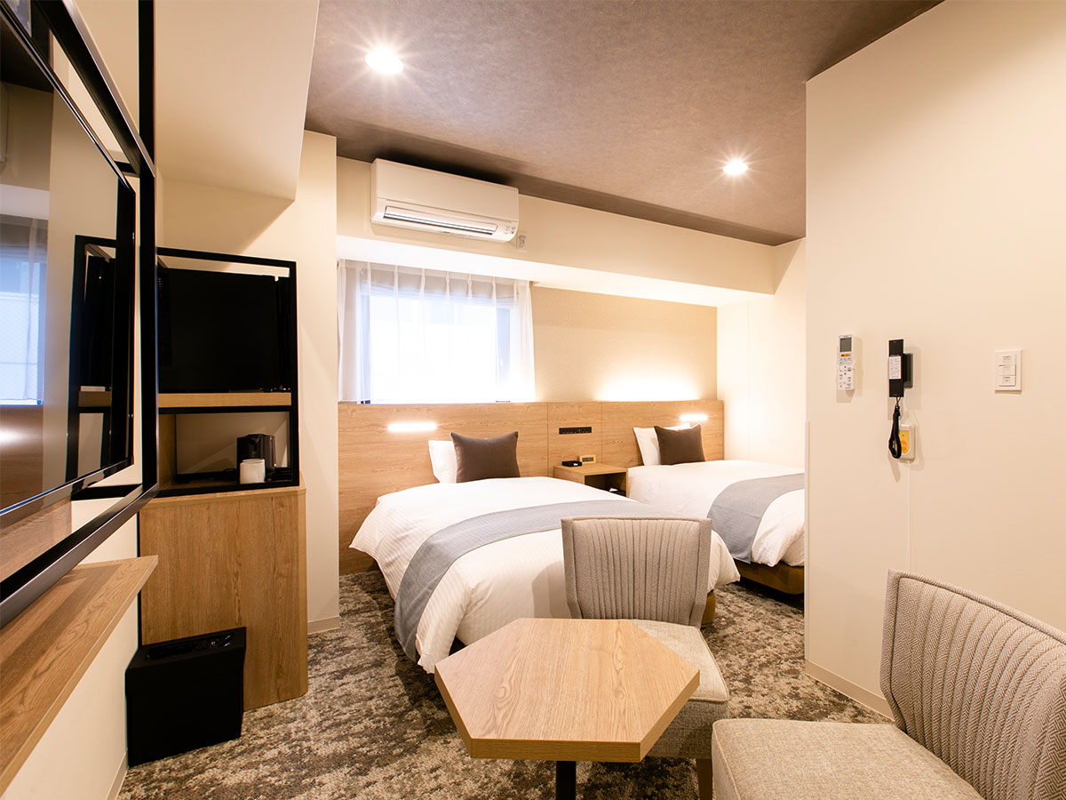 ホテルウィングインターナショナル札幌すすきの 【客室】ユニバーサルツイン／禁煙／26㎡／120㎝幅ベッド2台