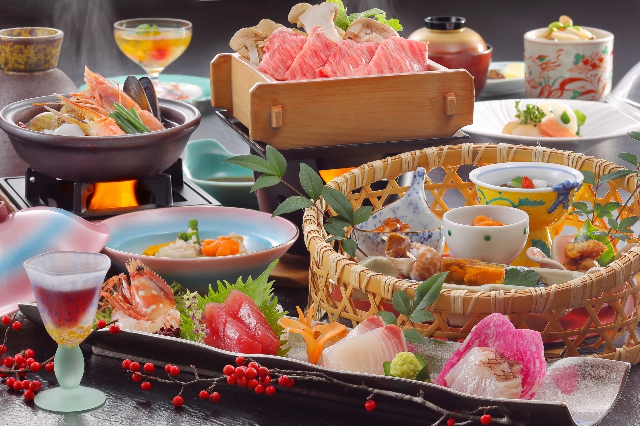 篝火の湯　緑水亭 「和風ブイヤベース鍋」と「特選牛せいろ蒸し」がおいしい！かがり火御膳プラン