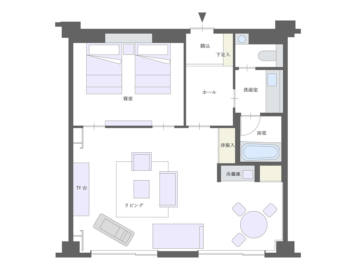 蔵王国際ホテル 【間取り図】ラグジュアリースイート