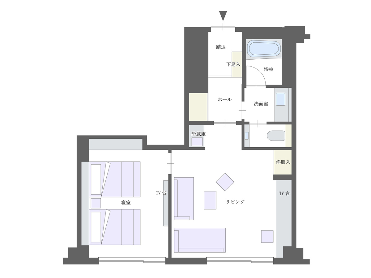 蔵王国際ホテル 【間取り図】デラックススイート