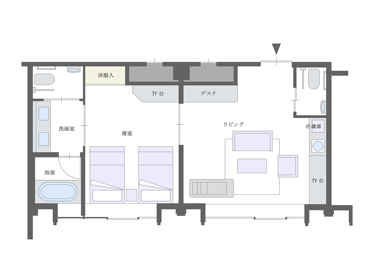 蔵王国際ホテル 【間取り図】ジュニアスイート