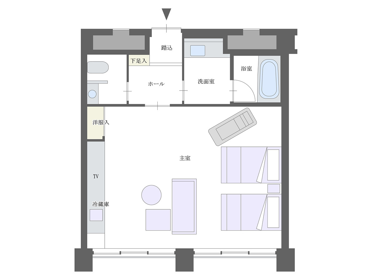 蔵王国際ホテル 【間取り図】プレミアムツイン
