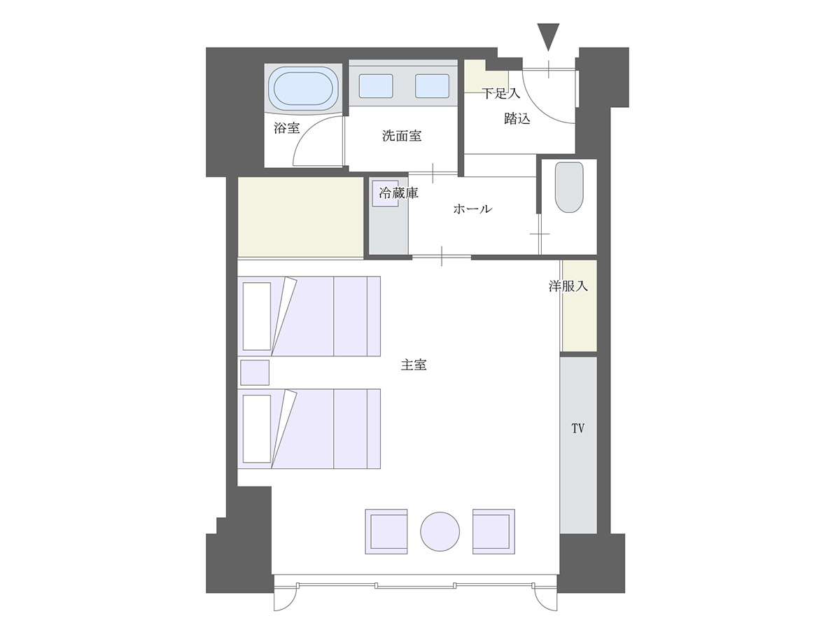 蔵王国際ホテル 【間取り図】南館洋室