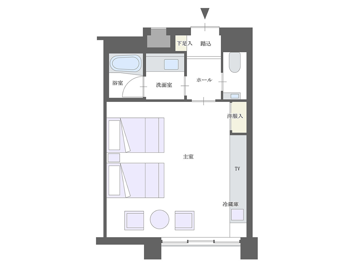 蔵王国際ホテル 【間取り図】デラックスツイン