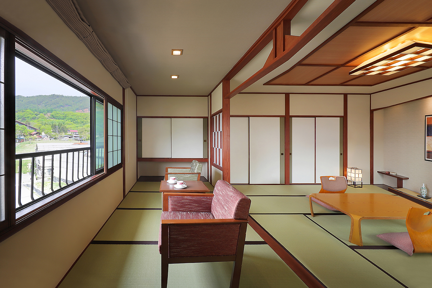 おおみや旅館 【温泉街を一望できる】眺望モダン和室（全館禁煙）