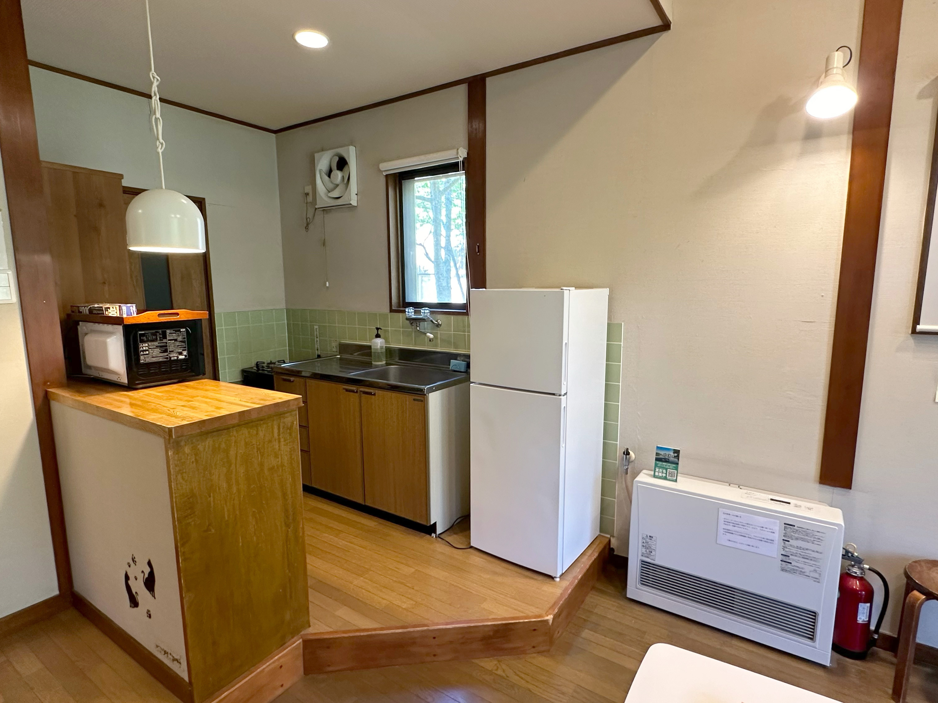 Nature cottage Akabeko 連棟タイプ1LDK：自炊可能な簡易キッチン