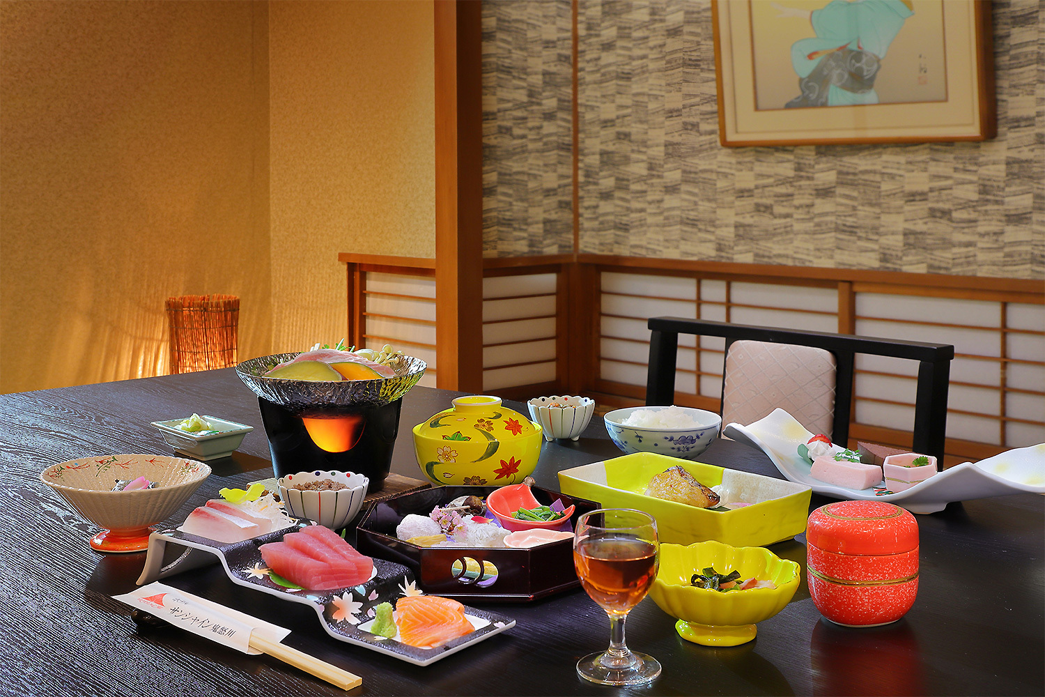 ホテルサンシャイン鬼怒川 【食事処会食】お食事は朝夕ともに広間のお食事処で舌鼓！好評♪旬の和食膳プラン