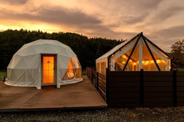 glampark 益子館 ★ワンちゃんも同伴可！食材持ち込みもOK！天然温泉を満喫するゆったりグランピング☆周辺観光巡り重視◎素泊まりコース＆食材持ち込みBBQコース コンロ付き