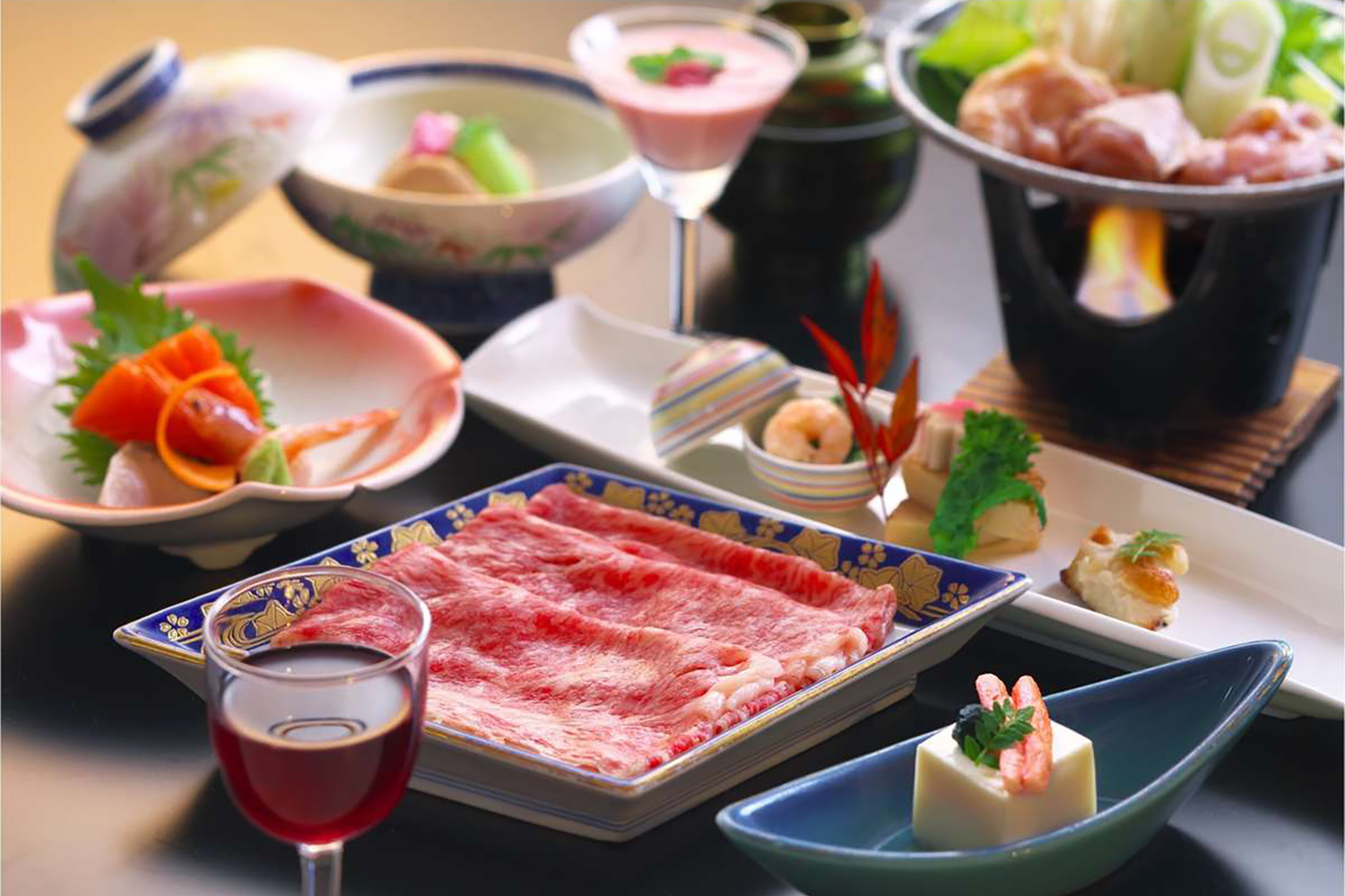 喜びの宿　高松 【一泊二食付】上州和牛お料理チョイス！湯畑源泉を堪能（鋤鍋・しゃぶしゃぶ・陶板焼き）