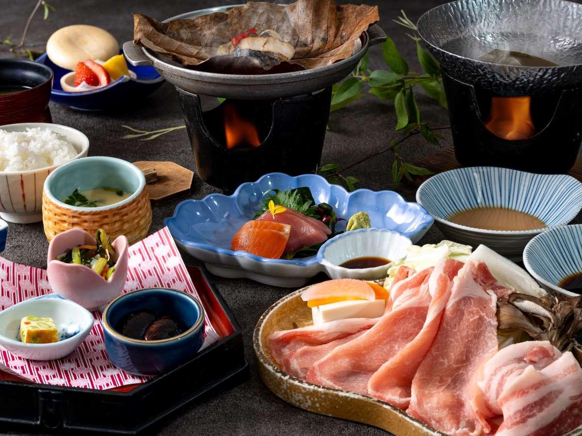 草津温泉ホテルリゾート 食と温泉満喫旅♪上州麦豚を200ｇ使用！群馬特産 上州麦豚しゃぶしゃぶディナー＜2食付＞