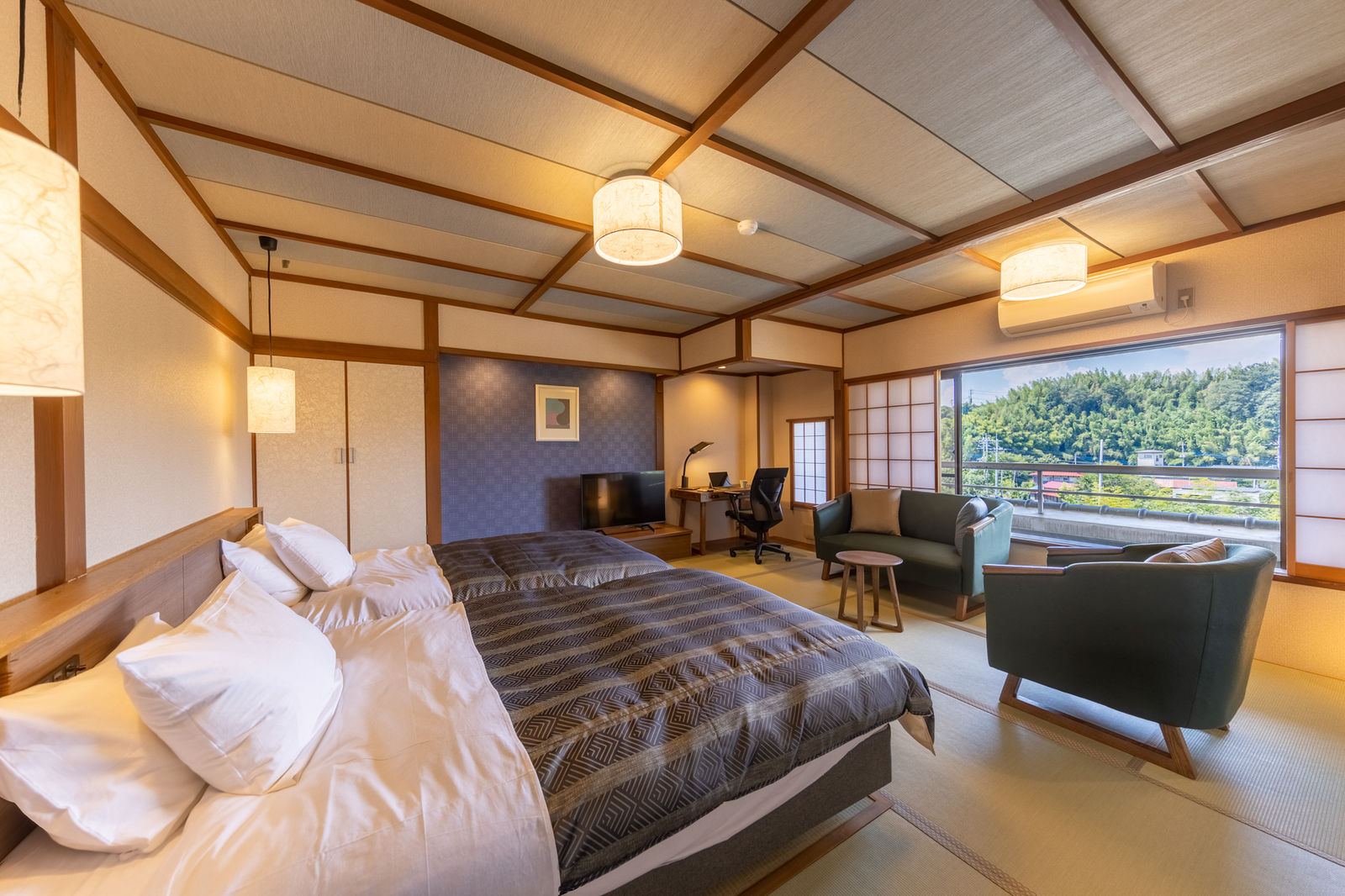 舌切雀のお宿　磯部ガーデン ラクスイ-Luxsui- 和室ツインベッドルーム