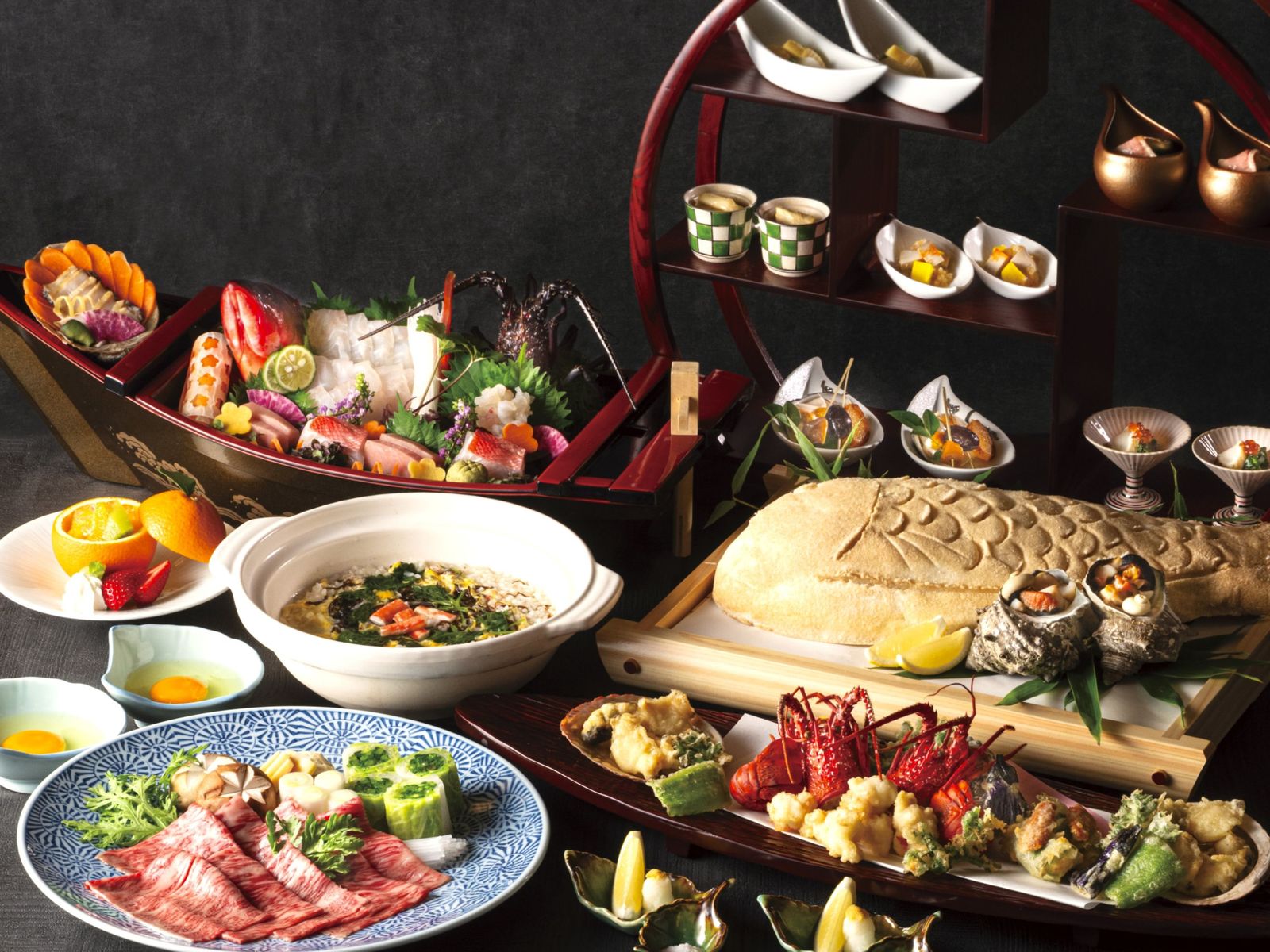 鴨川グランドホテル 新メニュー　特選食材「饗宴会席」～個室ダイニングMIRAIスペシャリティ～