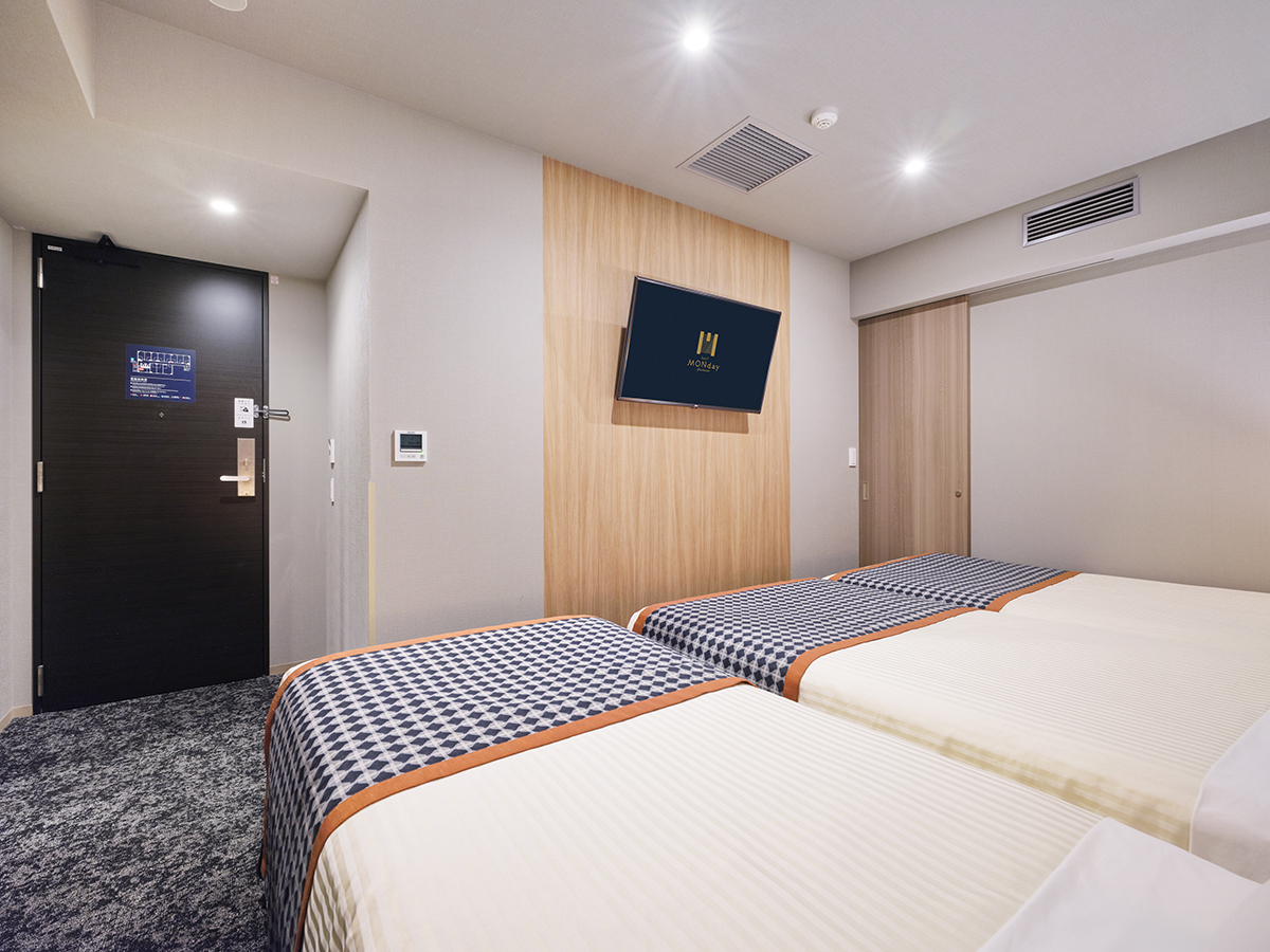 hotel MONday 浅草 スタンダードツイン（エキストラベッド付）