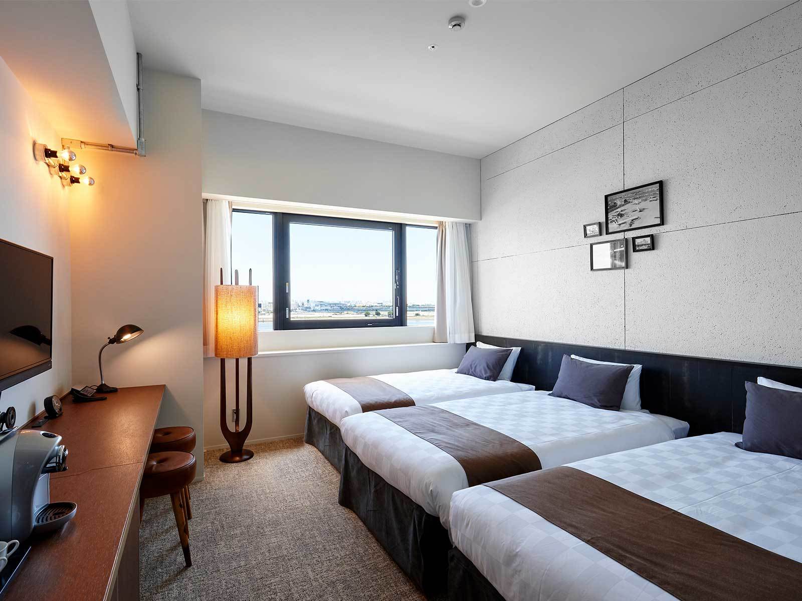 川崎キングスカイフロント東急REIホテル プレミアムラージツイン 
26.9㎡
110㎝×1...