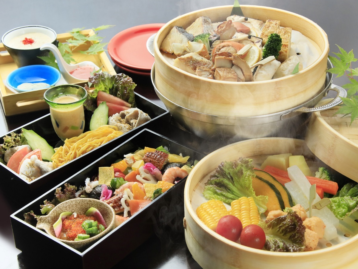 ゆとりろ庵ANNEX 【夕食付き×せいろ蒸し】期間限定！ヘルシーな蒸し料理で素材のおいしさを味わう＜せいろ蒸し■・禁煙＞
