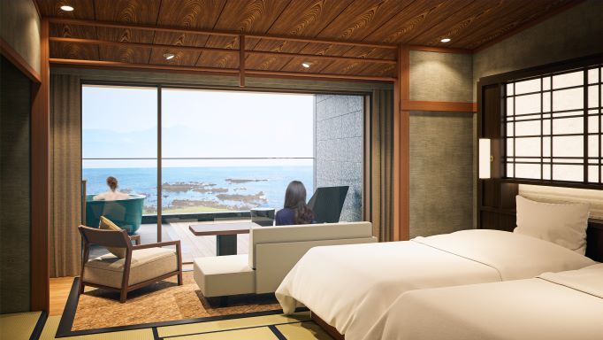 SADO RESORT HOTEL AZUMA 露天風呂付サンセットオーシャン（パース）