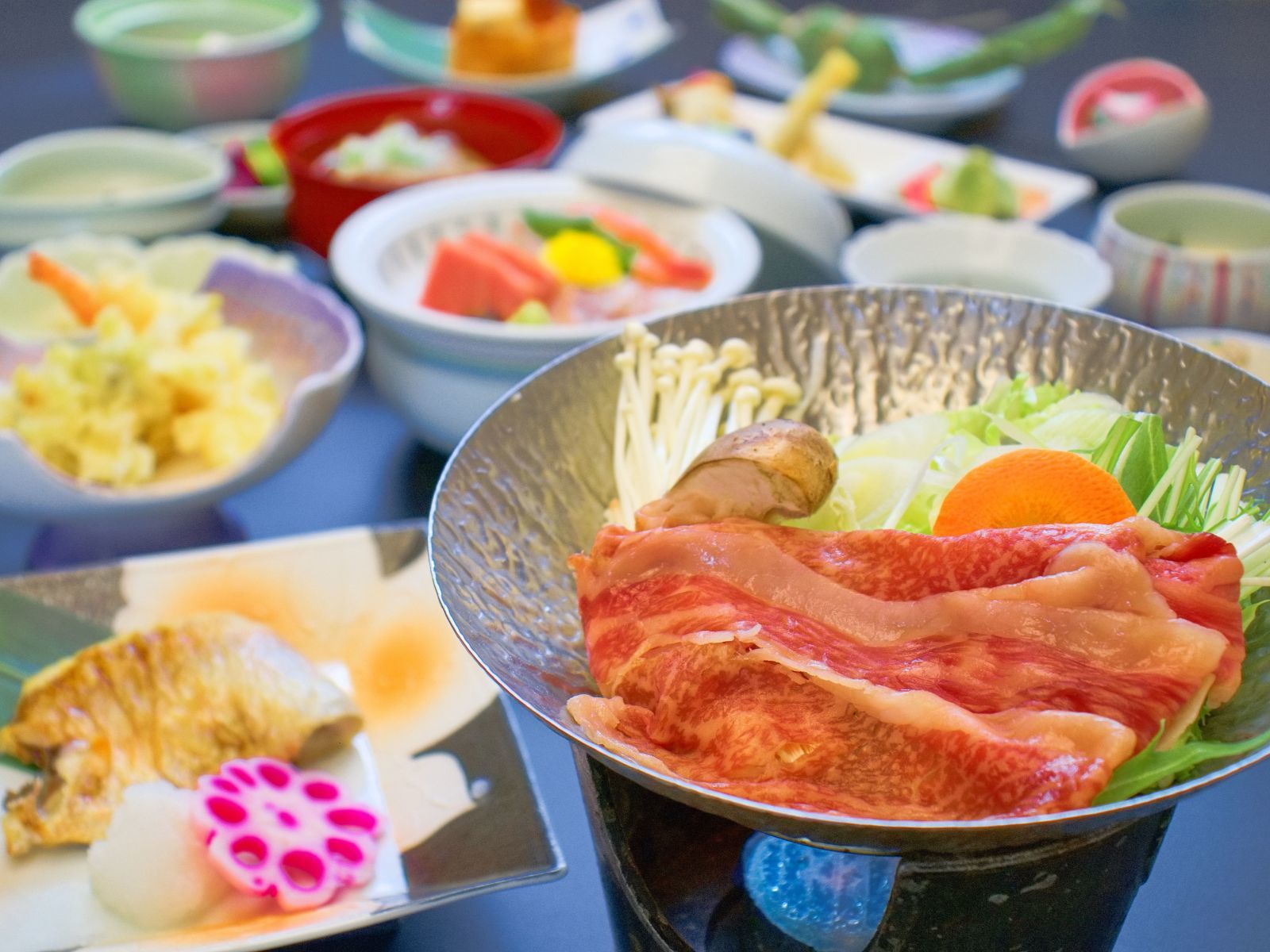 翠玉の湯　佐取館 【アップグレードプラン】 にいがた和牛の常夜鍋と炭火焼のどぐろを味わう特選ハーフ会席【2食付】