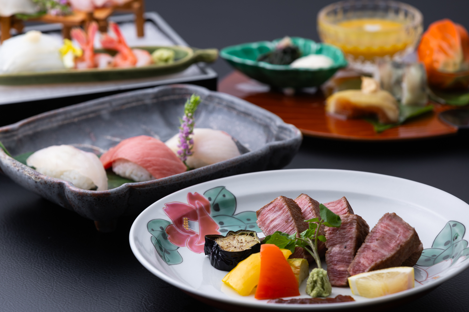 まつさき 【お食事グレードアップ】　～寿司と和牛ヒレステーキ付贅沢懐石プラン～