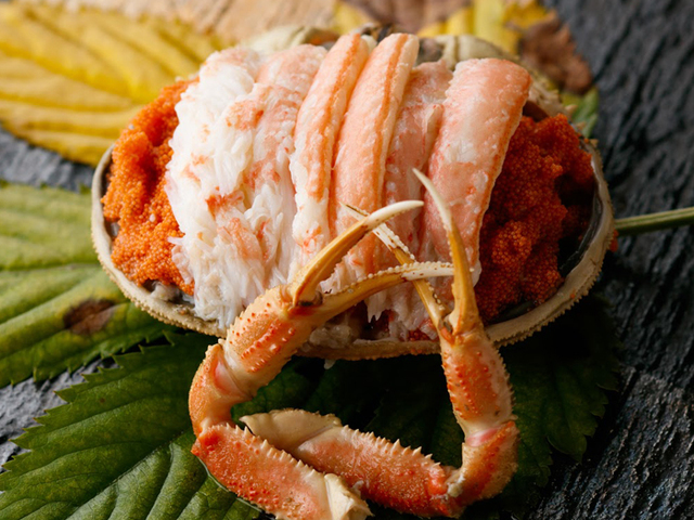 瑠璃光 【香箱蟹】冬の小さな幸せ　味わいたっぷり「香箱蟹」1杯付・季節会席　　　