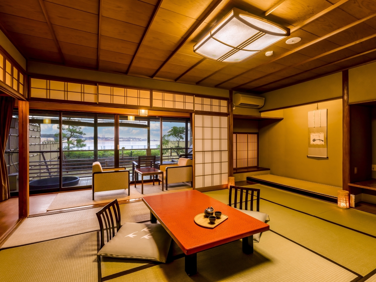 大江戸温泉物語わんわんリゾート 矢田屋松濤園 スーペリア数寄屋造り露天風呂付離れ　2201
