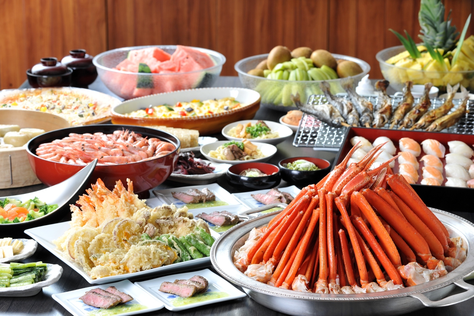 三国オーシャンリゾート＆ホテル 【夕食付】北陸の味覚をたっぷり堪能♪カニ・甘えび食べ放題ビュッフェ＆90分飲み放題付【至福の酒旅・行きたい食べたい日本海】