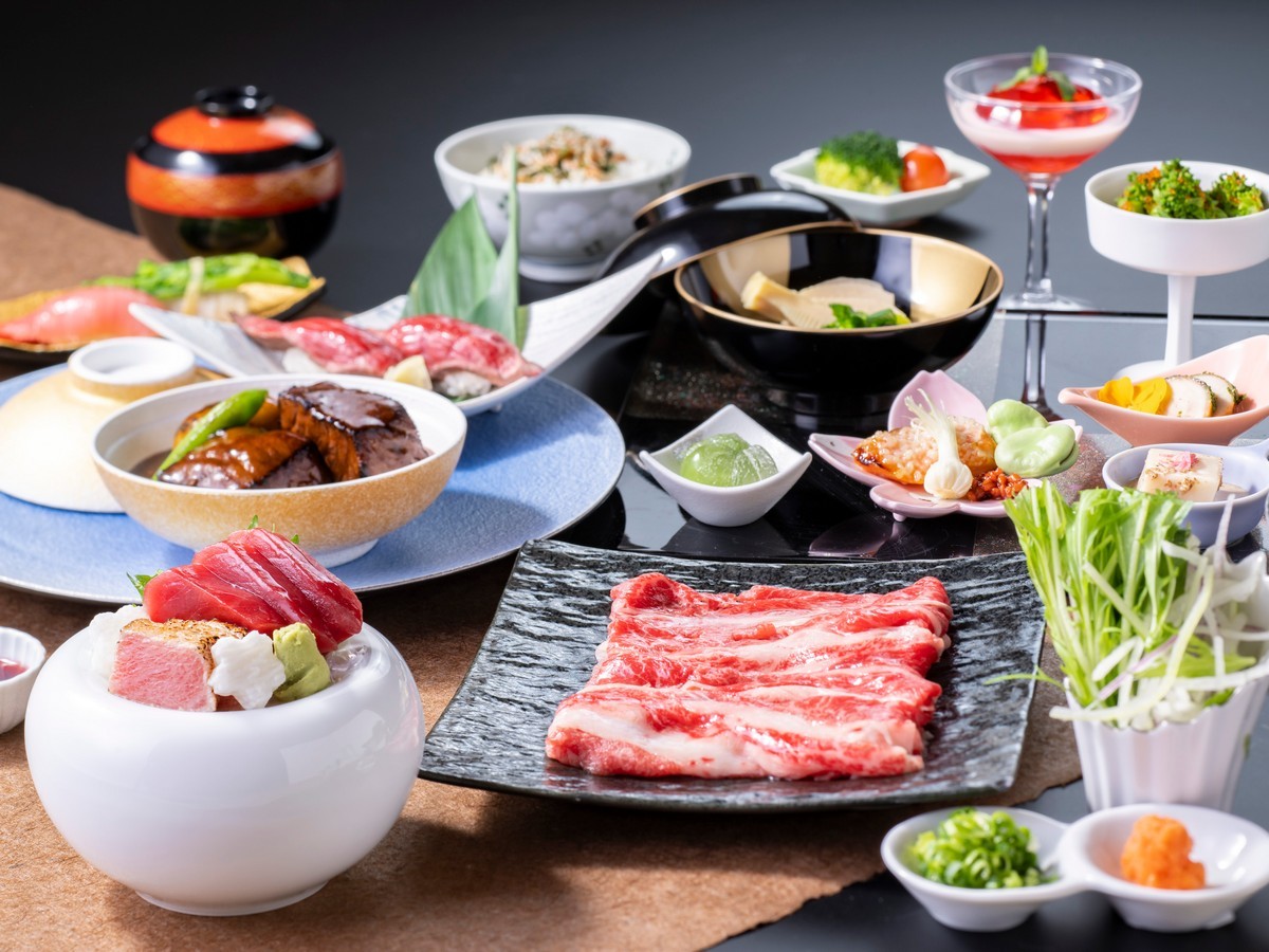 甲州牛の宿　石和常磐ホテル 【スタンダード甲州牛会席】とことん甲州牛堪能〇メインはすき焼きorしゃぶしゃぶよりチョイス＜花桃膳＞
