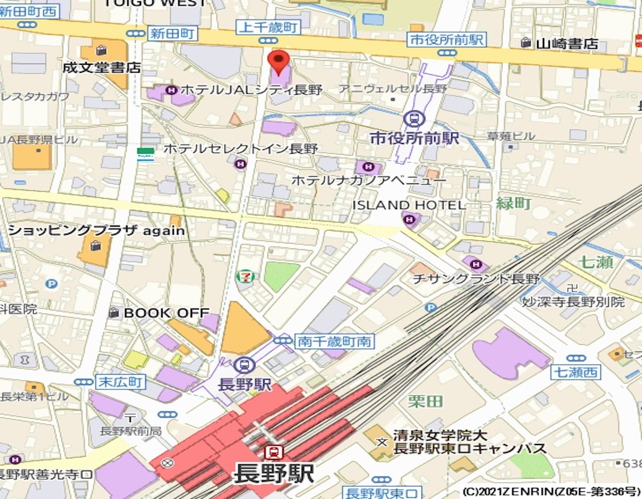 アパホテル〈長野〉 地図