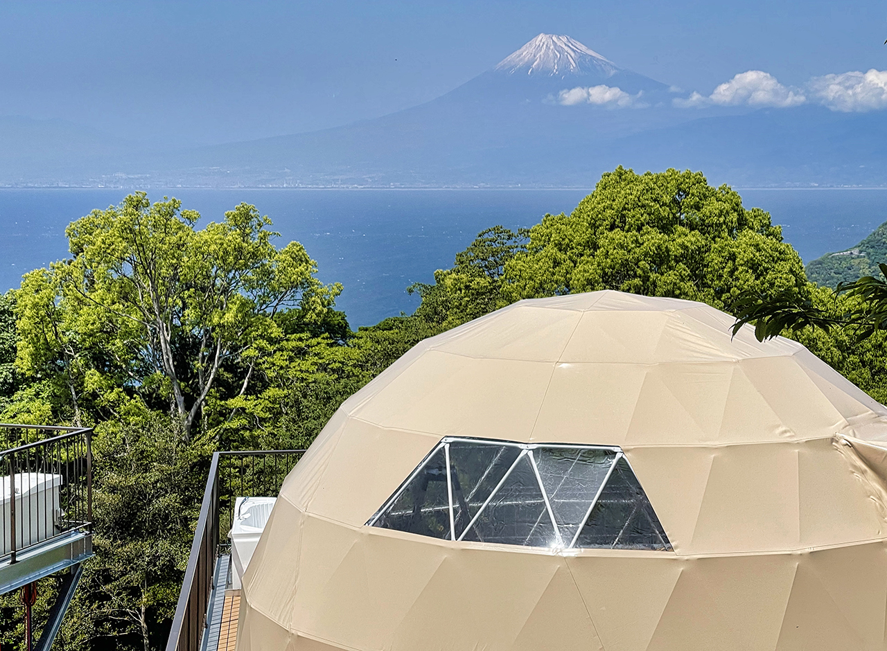 西伊豆リゾート雲と風と・天空テラス ～天空グランピング～富士山と夕陽の絶景！全室天空バス・エアコン完備【1泊2食】BBQプラン