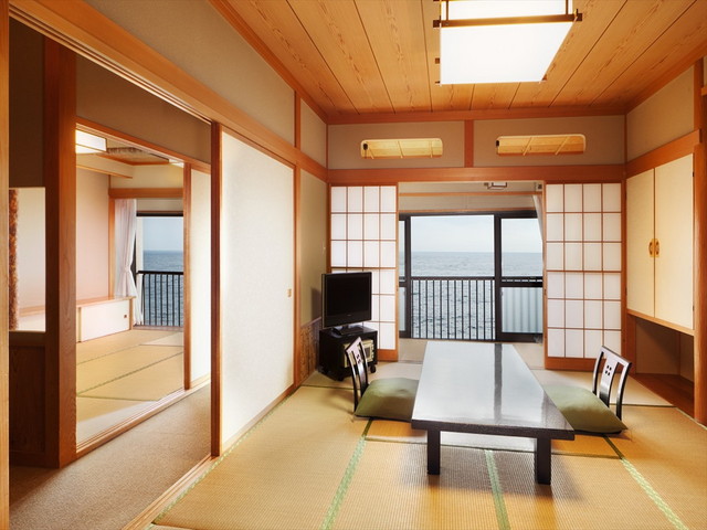 つるや吉祥亭 オーシャンビューの２間和室　　　　　（８＋６畳）一例