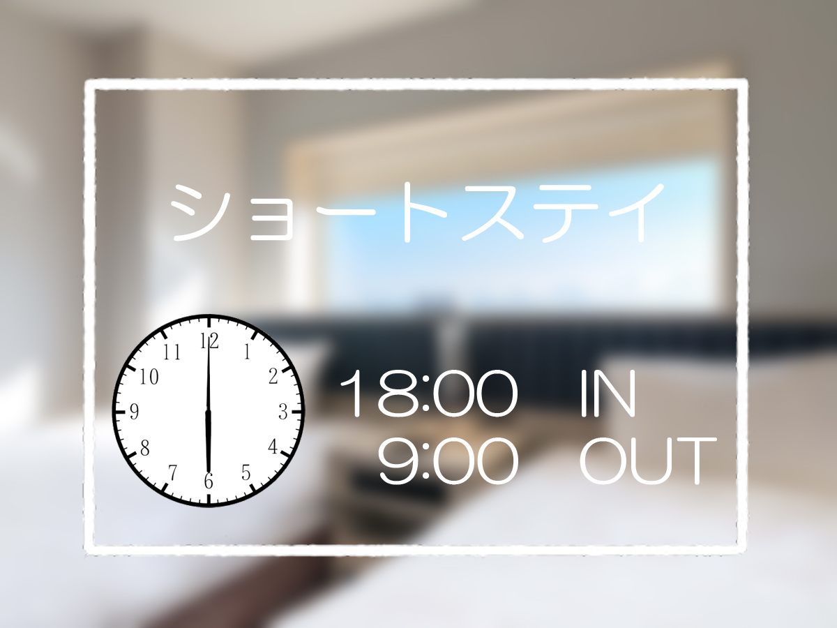 ホテルクラウンパレス浜松 【リニューアル客室】チェックイン18:00/アウト9:00　ショートステイ　(食事なし)