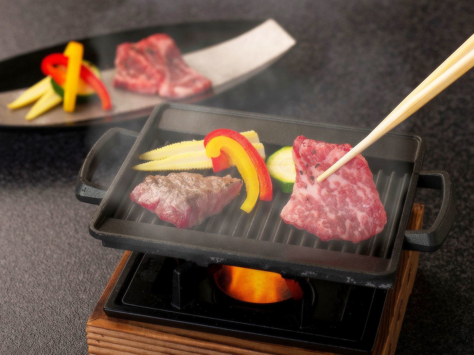 里山の別邸　下田セントラルホテル 【期間限定】山海の幸を堪能！ 金目鯛、鮑、豚しゃぶに愛鷹牛鉄板焼き★自家源泉の美肌の湯も満喫／レストラン食