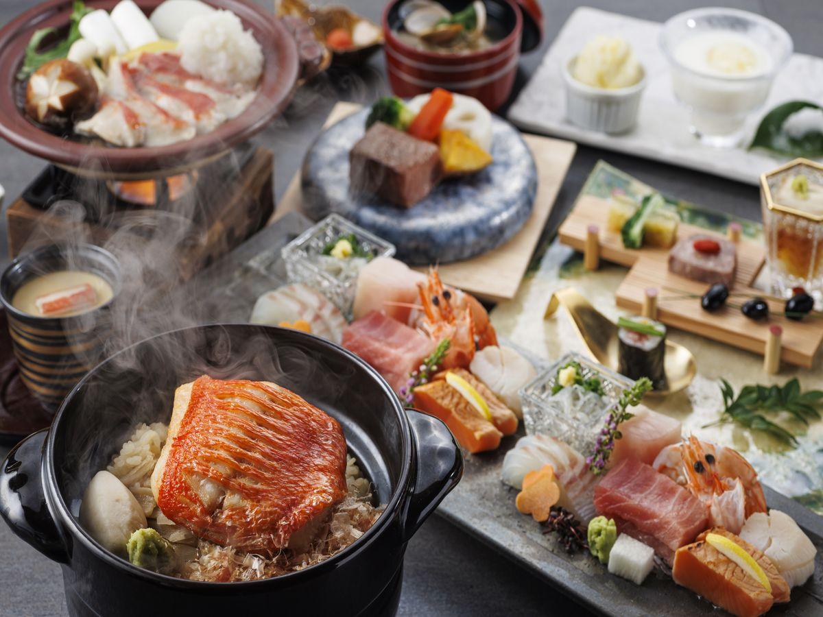 亀の井ホテル　焼津 【極み会席】金目鯛土鍋ご飯付き！焼津ミナミマグロと特選和牛の極み会席