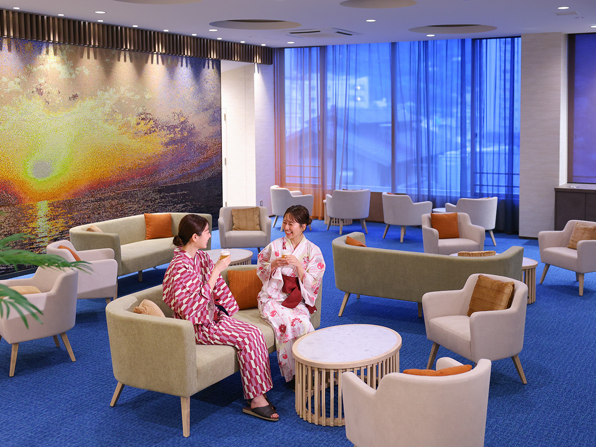 大江戸温泉物語Premium あたみ 【夕食なし・朝食付】観光にもビジネスにも♪遅いチェックインでもOK 1泊基本バイキング朝食付