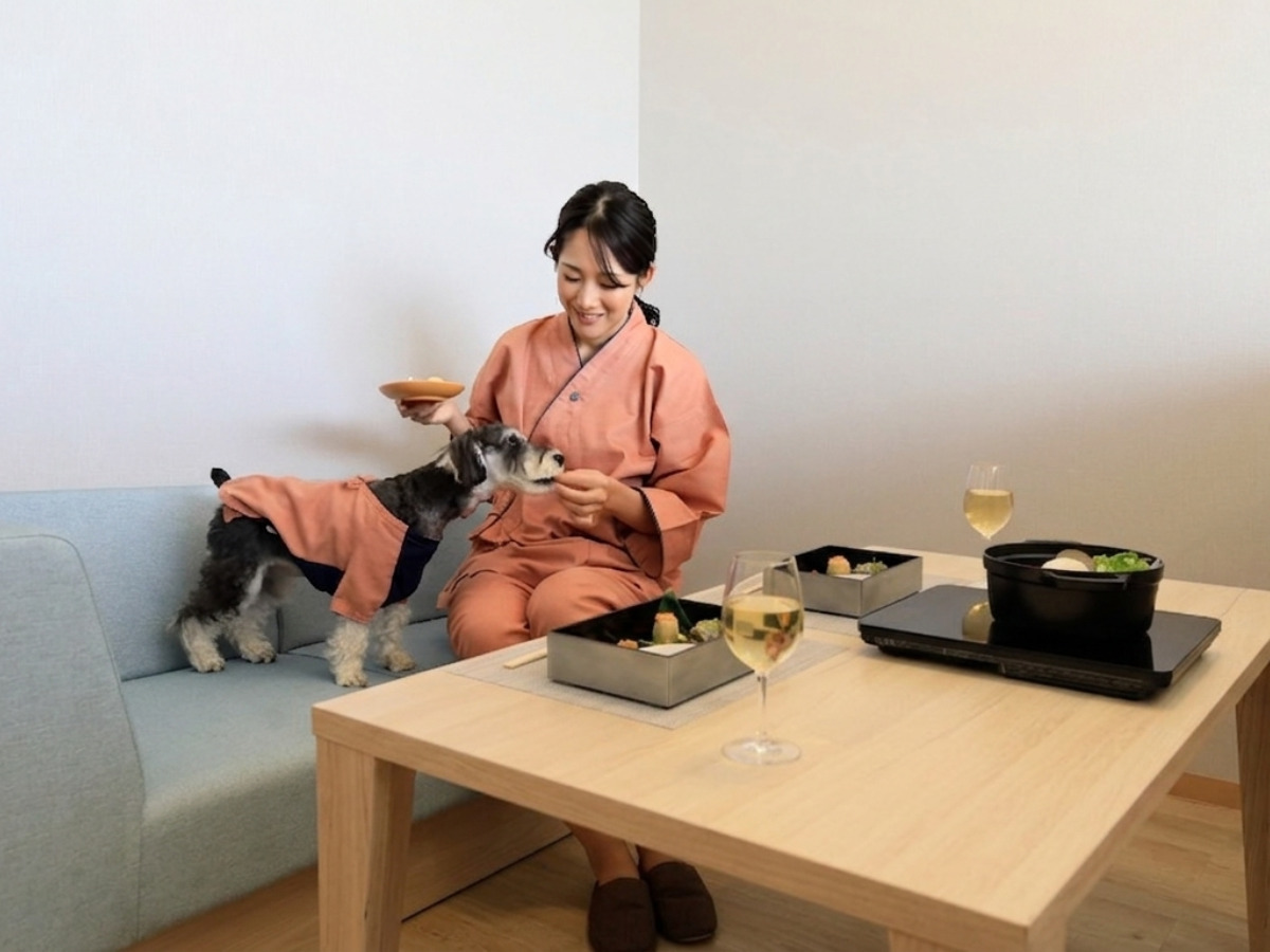ゆるり熱海withDOGS 【1日1室限定】ご夕食はお部屋で満喫！愛犬とゆったり過ごす熱海おこもり旅＜★基本鍋会席／夕食お部屋食＞