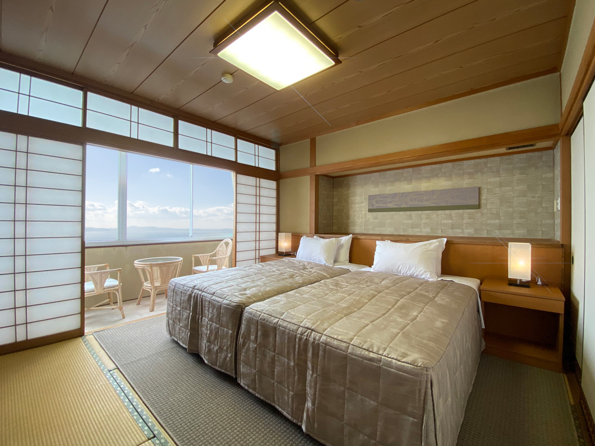 三河湾ヒルズ・ホテル ◆【和ベッド】禁煙(シャワーブース)洗浄機付きトイレ付。