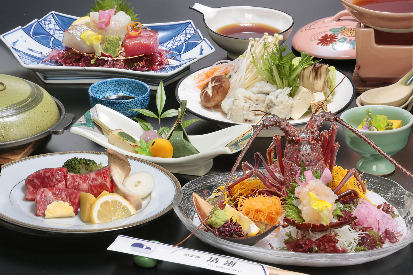 ホテル清海 人気NO.1☆三重グルメ松阪牛＆伊勢海老☆天然温泉で充実の旅を♪評判の海側客室アツアツ天ぷら！！