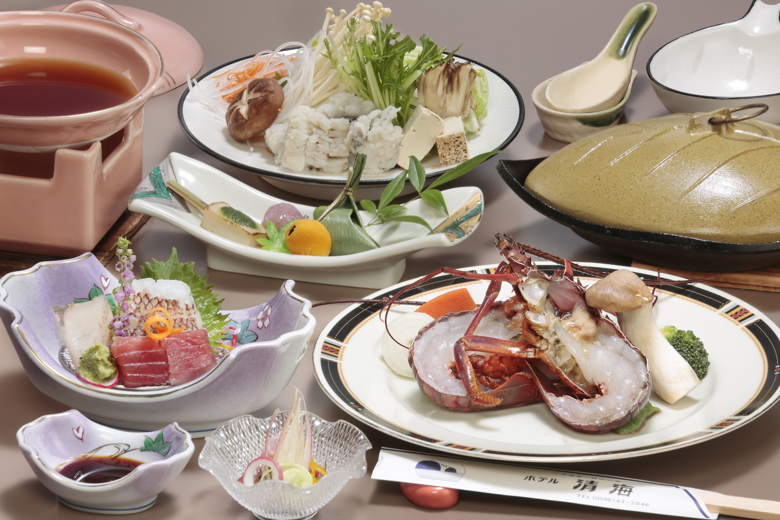 ホテル清海 ☆伊勢海老陶板焼き一人一匹付きとアツアツ季節の天ぷら！！※全室禁煙※