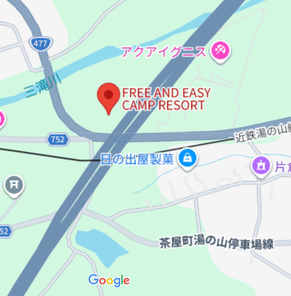 glampark FREE AND EASY CAMP RESORT 地図