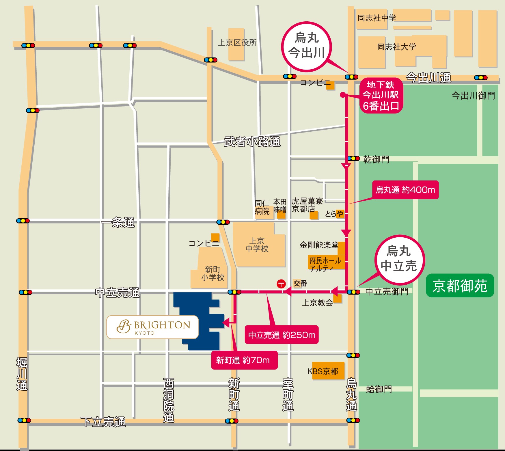 京都ブライトンホテル 地図