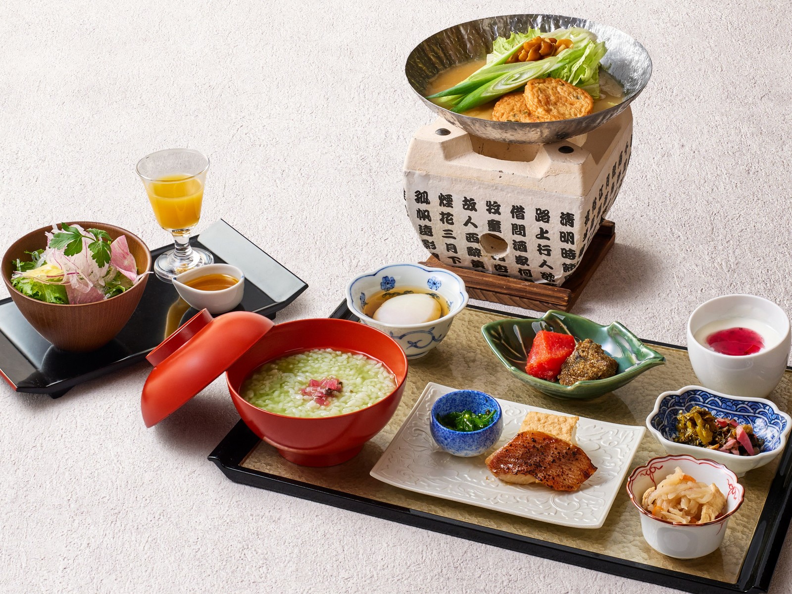 サンメンバーズ京都嵯峨 四季で変わる選べるご飯と相性抜群なご飯のお供を添えた和の京朝食を《朝食付き》