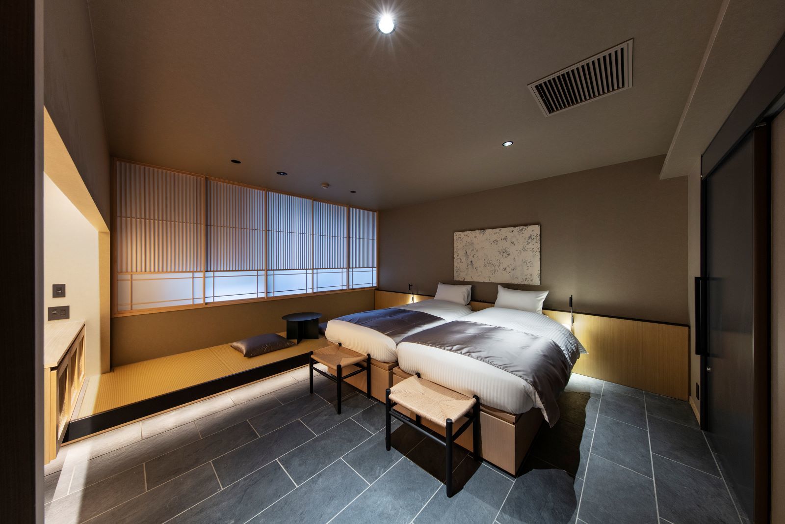 hotel tou nishinotoin kyoto アクセシブルツイン　27㎡　 ベッド幅100ｃｍ