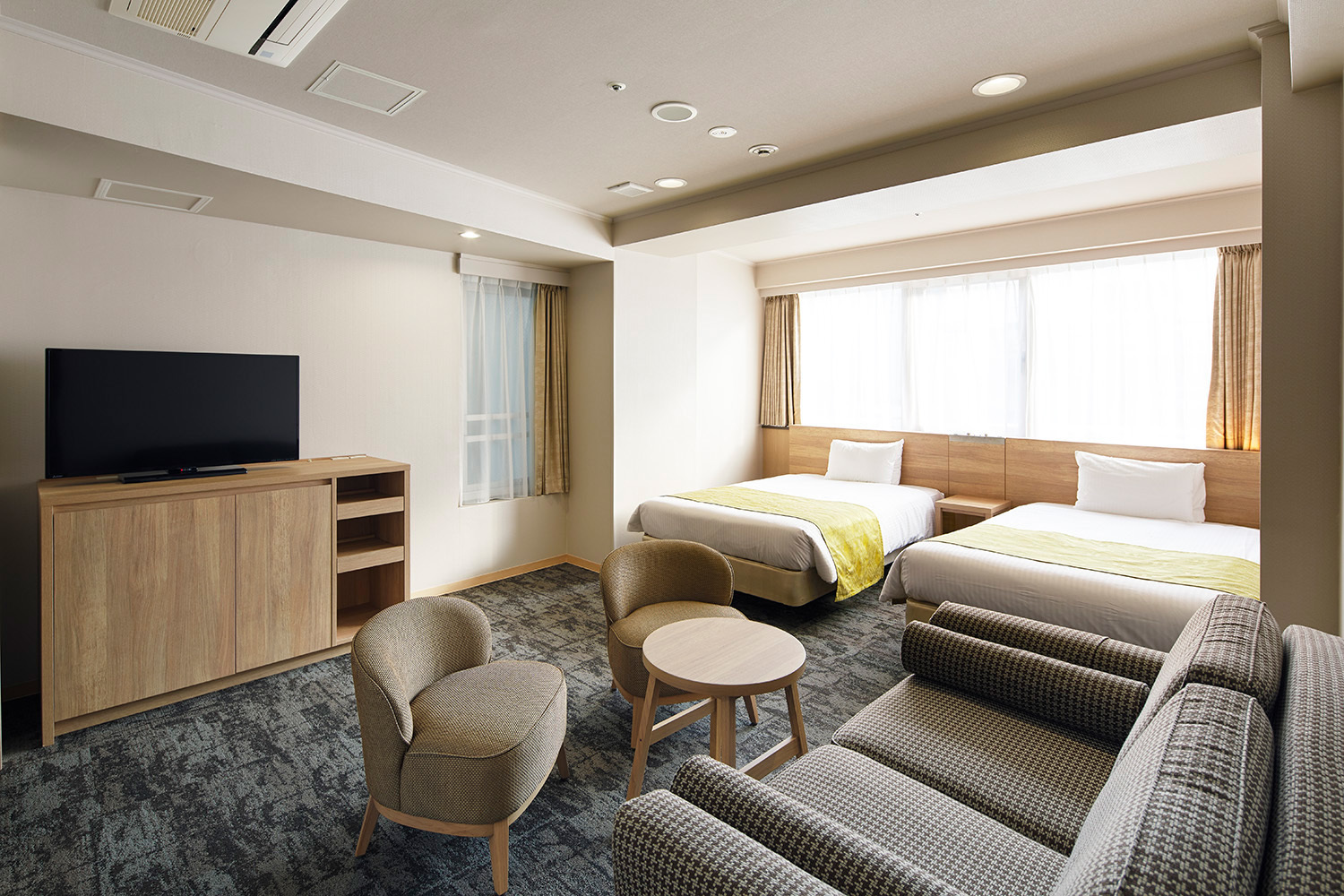 ホテル法華クラブ京都 【禁煙】デラックスツインC 幅120cm×2台(2名利用)