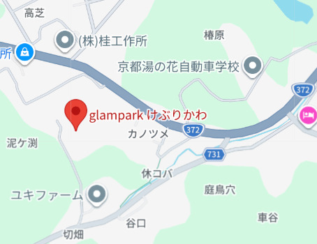 glampark けぶりかわ 地図