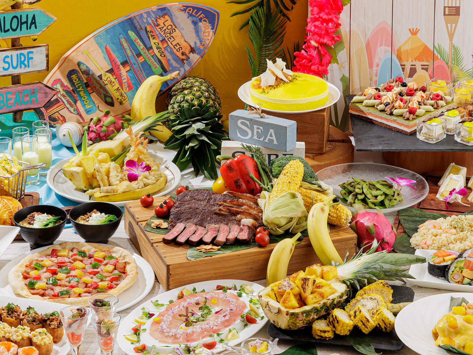 ザ パークフロント ホテル アット ユニバーサル・スタジオ・ジャパン 福利厚生【6/27～8/7】1泊2食付プラン！ハワイアンブッフェ開催中！（夕朝食付き）ワンドリンクサービス！